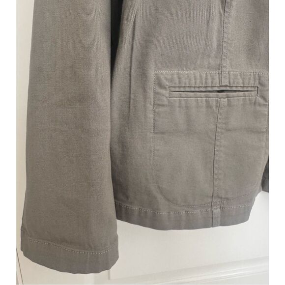 Eileen Fisher Mandarin Collar Long Sleeve Button Front Shirt Jacket Gray 1X - Picture 8 of 10